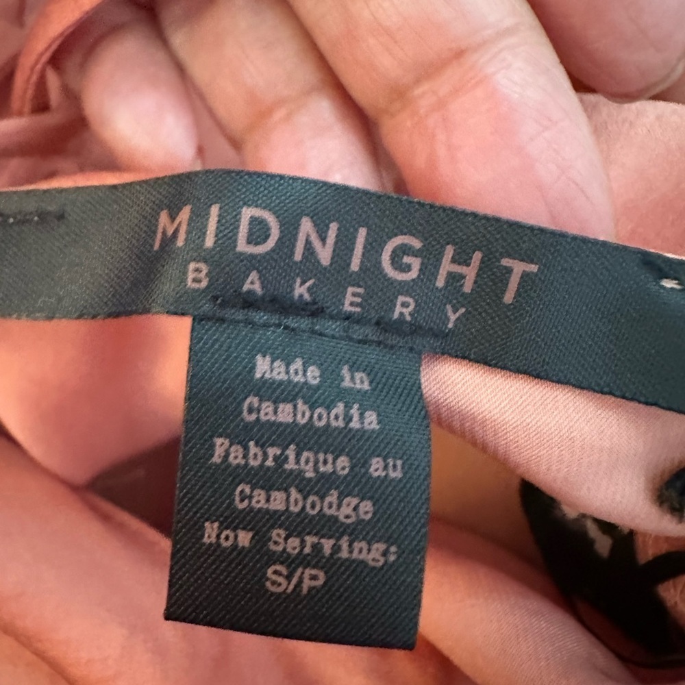 MIDNIGHT BAKERY  Coral Night Summer Sleepwear  On Size Small Petite - Picture 4 of 6